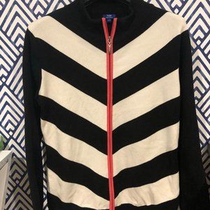 Tabi Knit Zip Chevron Sweater